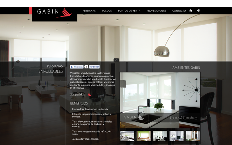Dise&ntilde;o web - Persianas Gab&iacute;n