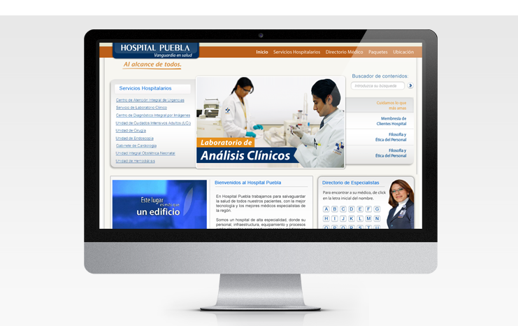 Dise&ntilde;o web - Hospital Puebla