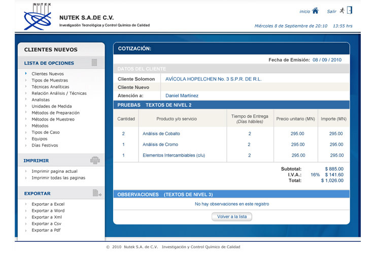Dise&ntilde;o de sitio web - Nutek
