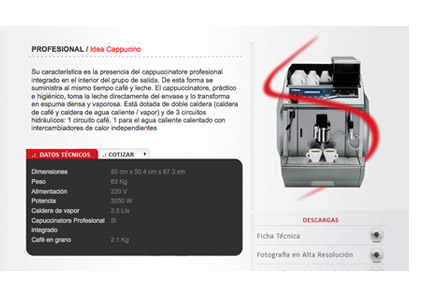 Dise&ntilde;o de sitio web - Saeco